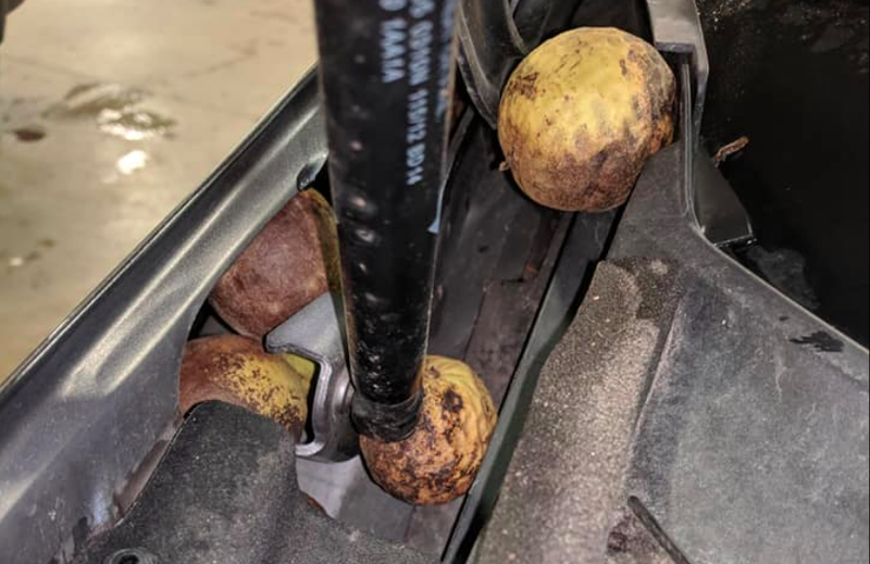 Illustration for article titled The Number of Nuts Stuffed Into This Nissan Murano's Engine Bay Is Astonishing